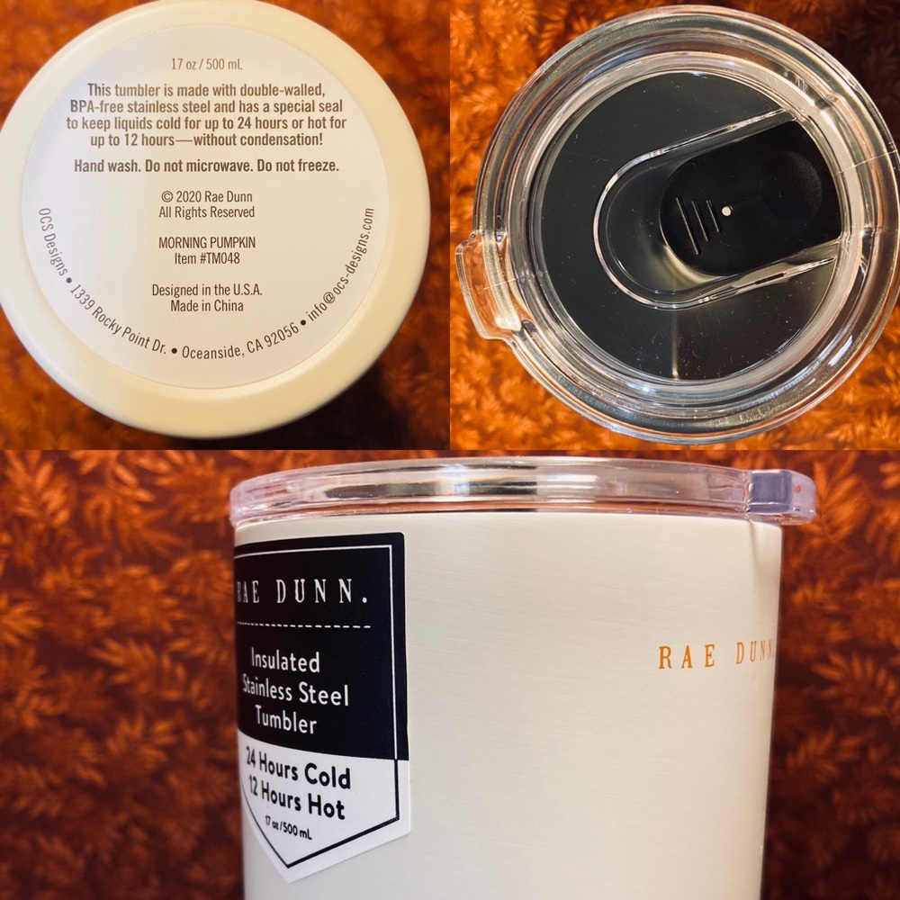 Rae Dunn 2020 MORNING PUMPKIN Tumbler - Picture 2 of 2